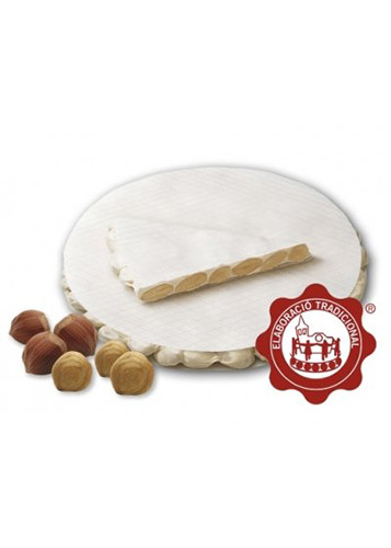 Torta de turrón de Agramunt con avellanas. Calidad Suprema. Peso neto 1Kg - Imagen 2