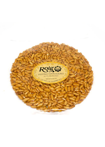 Torta de crocant con piñones (piñones 64%). Calidad Suprema. Peso neto 200g