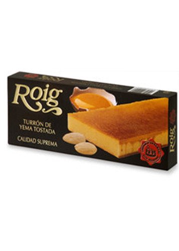 Turrón de yema tostada (yema de huevo 10%). Calidad Suprema. Peso neto 300g